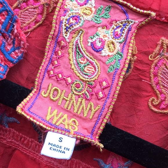 Johnny Was Tops - Johnny was embroidered top tunic cowgirl boho chic festival farmer’s market